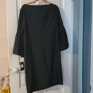 Ralph Lauren Black Shift Dress with eyelet sleeves